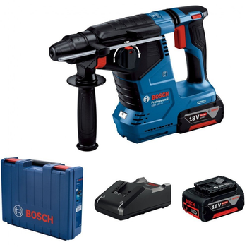 Перфоратор Bosch GBH 187-LI Professional 2*18 В 5 Ач, SDS-Plus, 2.4 Дж, 980 об/х (0.611.923.021)[58590]