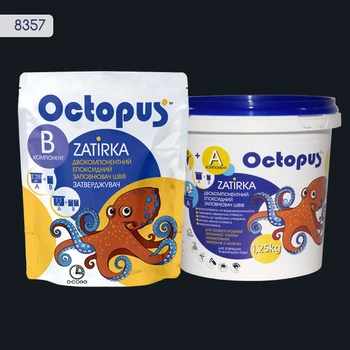 Затирка для плитки Octopus Zatirka угольная 8357 эпоксидная 1,25 кг
