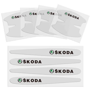 Захист на ручки дверей p/h прозорий 4шт Skoda (ТЮН097)