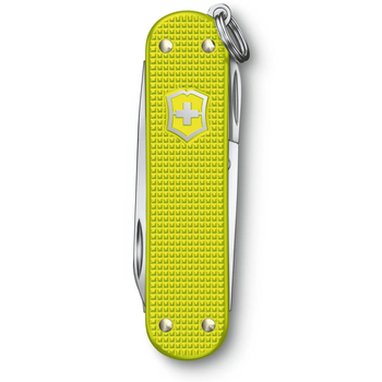 Нож Victorinox Classic SD Electric Yellow 58 мм/5 функций/рифл/ярко-желтый