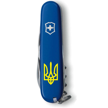 Нож Victorinox Spartan Ukraine 91мм/12функ/Трезубец желтый/синий