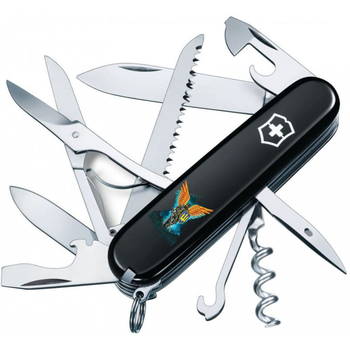 Нож Victorinox Huntsman Ukraine 91мм/15функ/Ангел ВСУ/черный