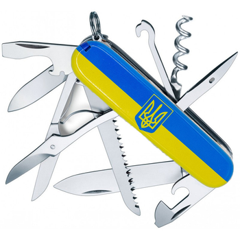 Ніж Victorinox Huntsman Ukraine 91мм/15функ/Герб на Прапорі гориз/жовто-синій