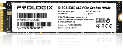 Накопичувач SSD 512GB Prologix S380 M.2 2280 PCIe 3.0 x4 NVMe TLC (PRO512GS380)_сборка