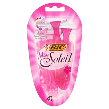 Жіночі одноразові станки BIC Miss Soleil Vitamin E 3 леза 4шт. в упаковці