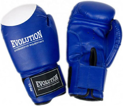 Боксерські рукавички Evolution Pro RB-2110 RB-2112 синтетичні розмір 12 Сині (5908277374624)