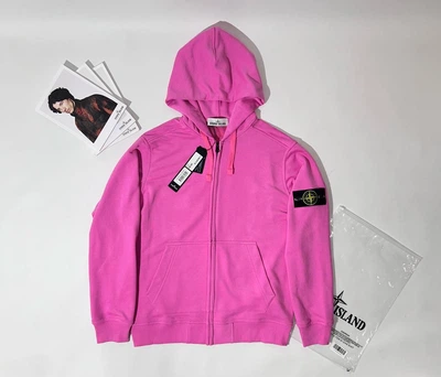 stone  ピンクジッパーブルゾン　XL Кофта толстовка зип худи Stone Island с капюшоном Стон Айленд