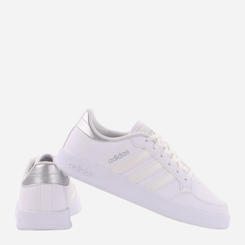 Tenisówki damskie z eko skóry adidas Breaknet GX4322 36 Biały/Srebrny (4065427336824)