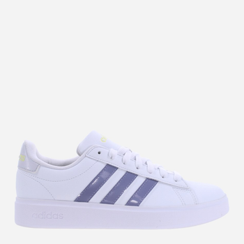 Tenisówki damskie z eko skóry adidas Grand Court 2.0 HP2541 40.5 Biały/Fioletowy (4066746652848)