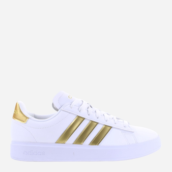 Tenisówki damskie z eko skóry adidas Grand Court 2.0 HP9417 38.5 Biały/Złoty (4066749498573)