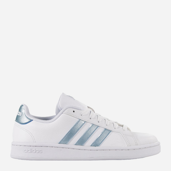 Tenisówki damskie skórzane adidas Grand Court EE8175 38.5 Biały/Niebieski (4061616882547)