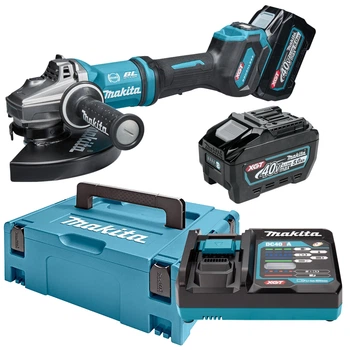 Акумуляторна кутова шліфмашина Makita XGT 40 V MAX GA 038 GT 201 2 акб 5Ah, з/у, кейс (GA038GT201)