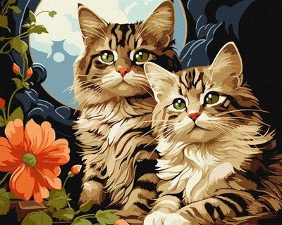 Картина по номерам Волшебные котята ©art_selena_ua 40x50 KHO6574 Идейка