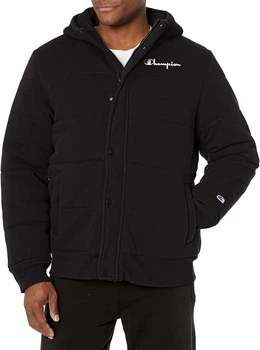 Куртка Champion small logo puffer jacket (S) Черная