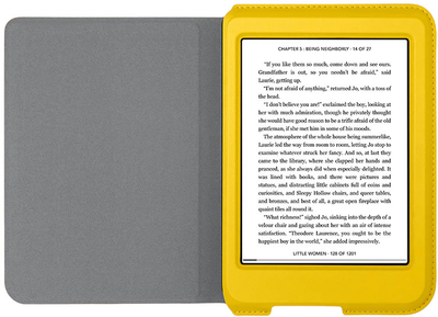 Чохол на читач електронних книг Kobo Nia SleepCover Lemon (N306-AC-LM-E-PU)