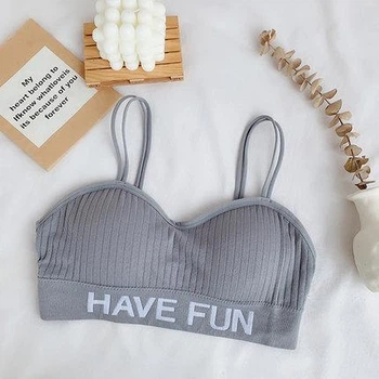 Женский топ have fun топик бюстгальтер бралетт лиф Honey Fashion Accessories S/M светло-серый (2-280)
