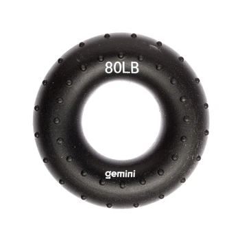 Эспандер кистевой кольцо силикон Gemini GI-3998-80LB нагрузка 36кг черный