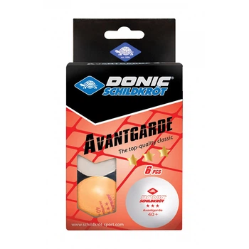 Шарики для настольного тенниса 6 штук DONIC AVANTGARDE 3* Оранжевый 40+