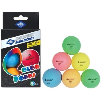 Шарики для настольного тенниса Colour Popps Poly 40+ (Оригинал) 6 шт.
