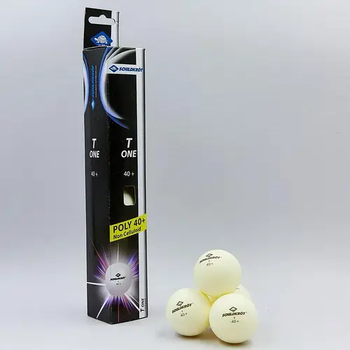 Кульки для настільного тенісу Donic 1-T One Poly 40+ Білий