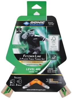 Набір ракетки для настільного тенісу Donic Fetzner 400 FSC 2-player set (Оригінал) 788468