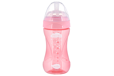 Пляшка для годування Nuvita Mimic Cool 250мл, 3міс+, антиколікова, рожевий (NV6032PINK)