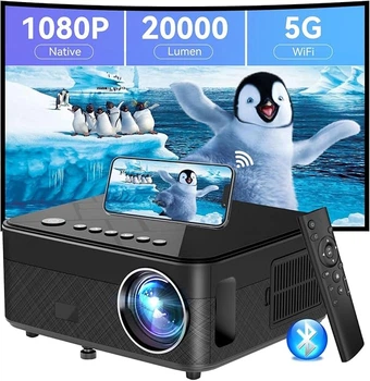 Мультимедийный проектор Surewheel SW10 Full HD 20000 Лм Wi-FI Bluetooth с динамиками g2