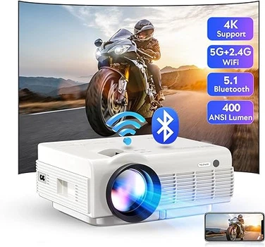 Мультимедийный проектор Yezmek V7 Full HD 10000 Лм Wi-Fi Bluetooth с динамиками