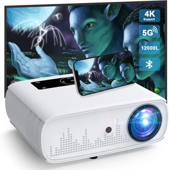 Мультимедійний проектор TOPVISION JQ818B Full HD LED 12000 лм Wi-Fi Bluetooth з динаміками