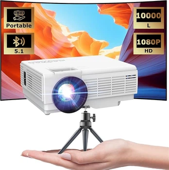 Мультимедийный проектор YOOYAA Home cinéma HD 10000 Лм Bluetooth с динамиками