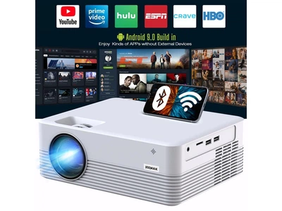 Мультимедийный проектор Jeemak P200 HD 5000 Лм Wi-Fi Bluetooth с динамиками Б/В