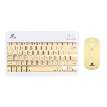Комплект беспроводная клавиатура/USB мышка JEQANG JB-350 с кабель USB - Type C/Bluetooth V5.0 Yellow