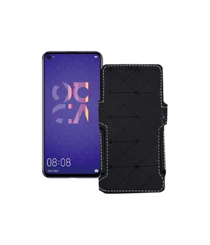 Чохол-книжка з екошкіри для телефону Huawei Nova 5T Чорний ромб