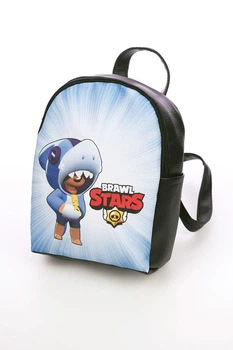 Рюкзак портфель дитячий Brawl Stars 26*20 см екокожа чорний (672406_2)