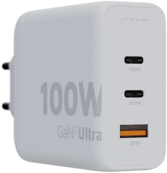 Мережевий зарядний пристрій Xtorm 100W GaN2 Ultra Charger White (XEC100)