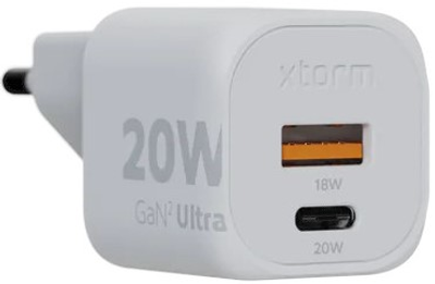 Мережевий зарядний пристрій Xtorm 20W GaN2 Ultra Charger White (XEC020)