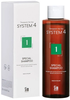 Шампунь Sim Sensitive System 4 №1 Special Shampoo для нормальної шкіри голови та схильної до жирності 250 мл (6417150024345)