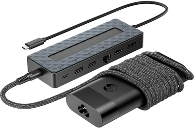 Докстанція HP Universal USB-C Hub and Laptop Charger Combo (9H0H9AA)