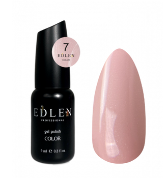 Гель-лак Edlen Color 9 мл 07, кавово-рожевий із шиммером