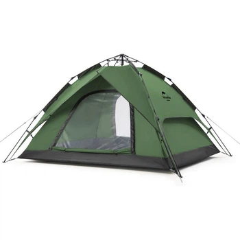 Автоматическая четырехместная раскладная палатка Naturehike NH21ZP008, темно-зеленая