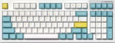 Геймерська бездротова (Bluetooth+2,4G) клавіатура FL ESPORTS FL980 V2 Kailh MX Cool Mint УКР/АНГ (FL980V2-1488)