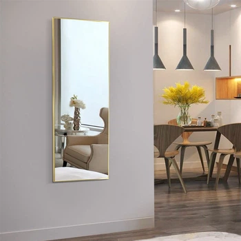 Зеркало настенное Art-com в алюминиевой раме 1200х600 мм Золотистое (ALP gold 1200х600 home)