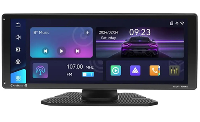 Універсальний головний пристрій RIAS 901W 10.26" HD IPS сенсорний екран Apple CarPlay та Android Auto Black