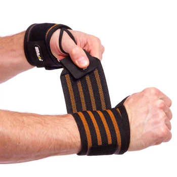 Бинты кистевые для жима STRENGTH WRIST WRAPS SP-Sport TA-311 2шт оранжевый