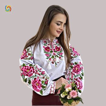 Сорочка Українська вишиванка 32566 колір білий розмір XXXL