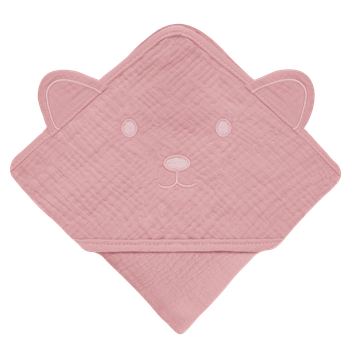 Рушник Lionelo MUSLIN HOODED TOWEL PINK BABY
