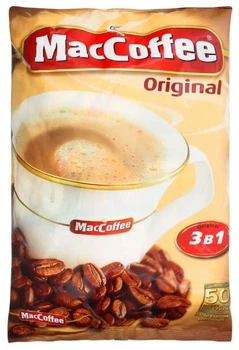 Кавовий напій кава розчинна MacCoffee 3в1 Original 20г * 50 пакетиків