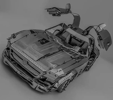 3D пазл з металу Спортивне авто