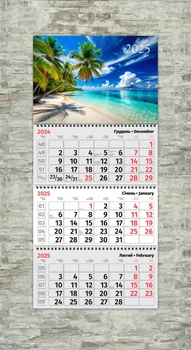 Календар настінний квартальний Природа ENTERSTORE 63,0х29.7 см (ART 250319)