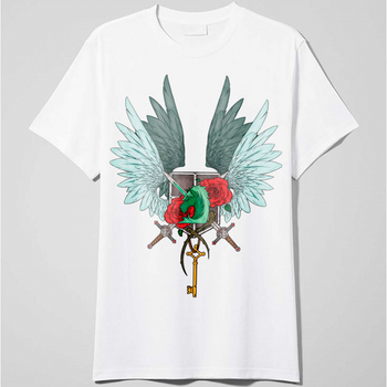 Футболка Attack on Titan Атака титанів, wings PG03670 goodreclama S Білий